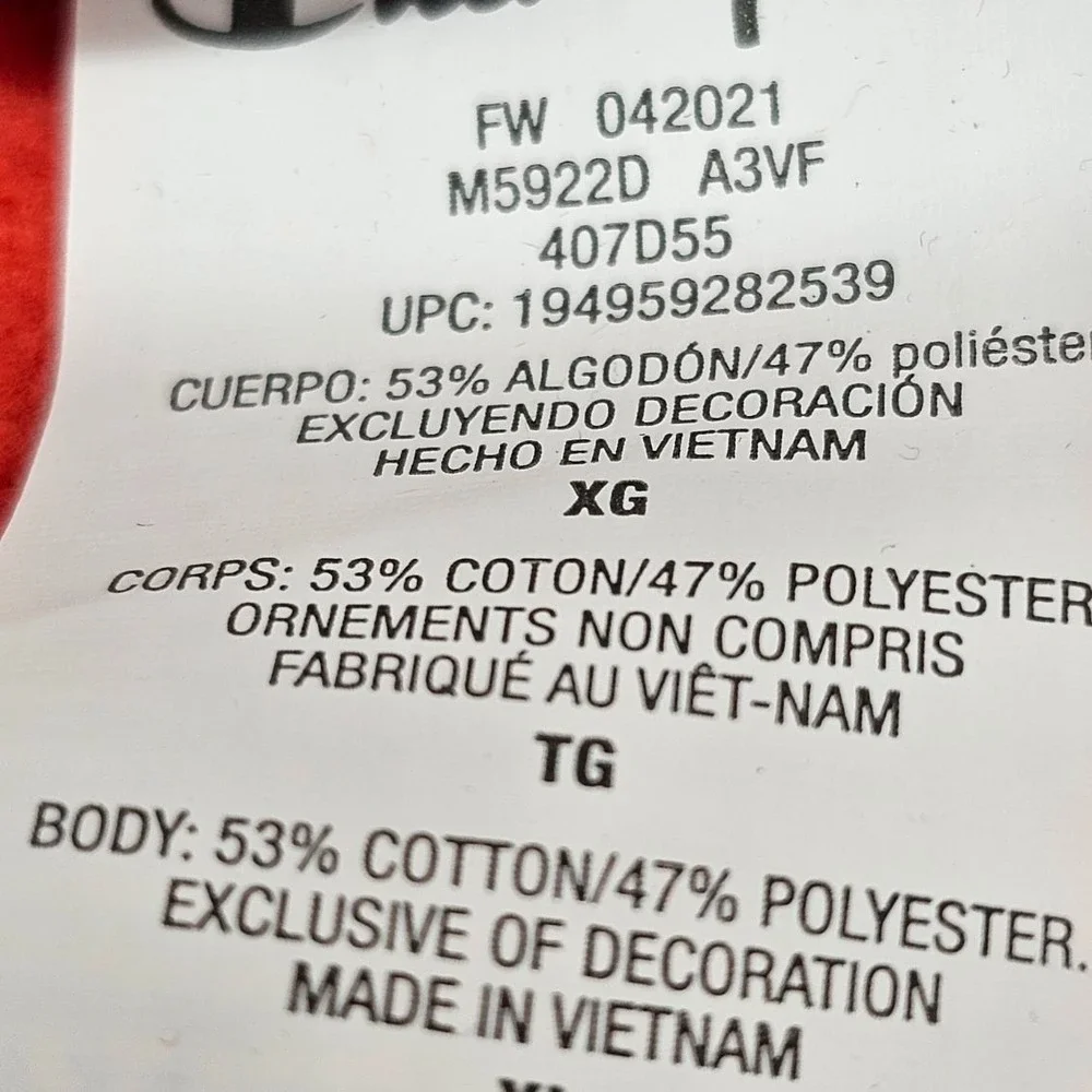 Champion Mens Sweatpants Fleece Shirt XLarge Orange Burgundy Ombre Joggers Set - Picture 9 of 12